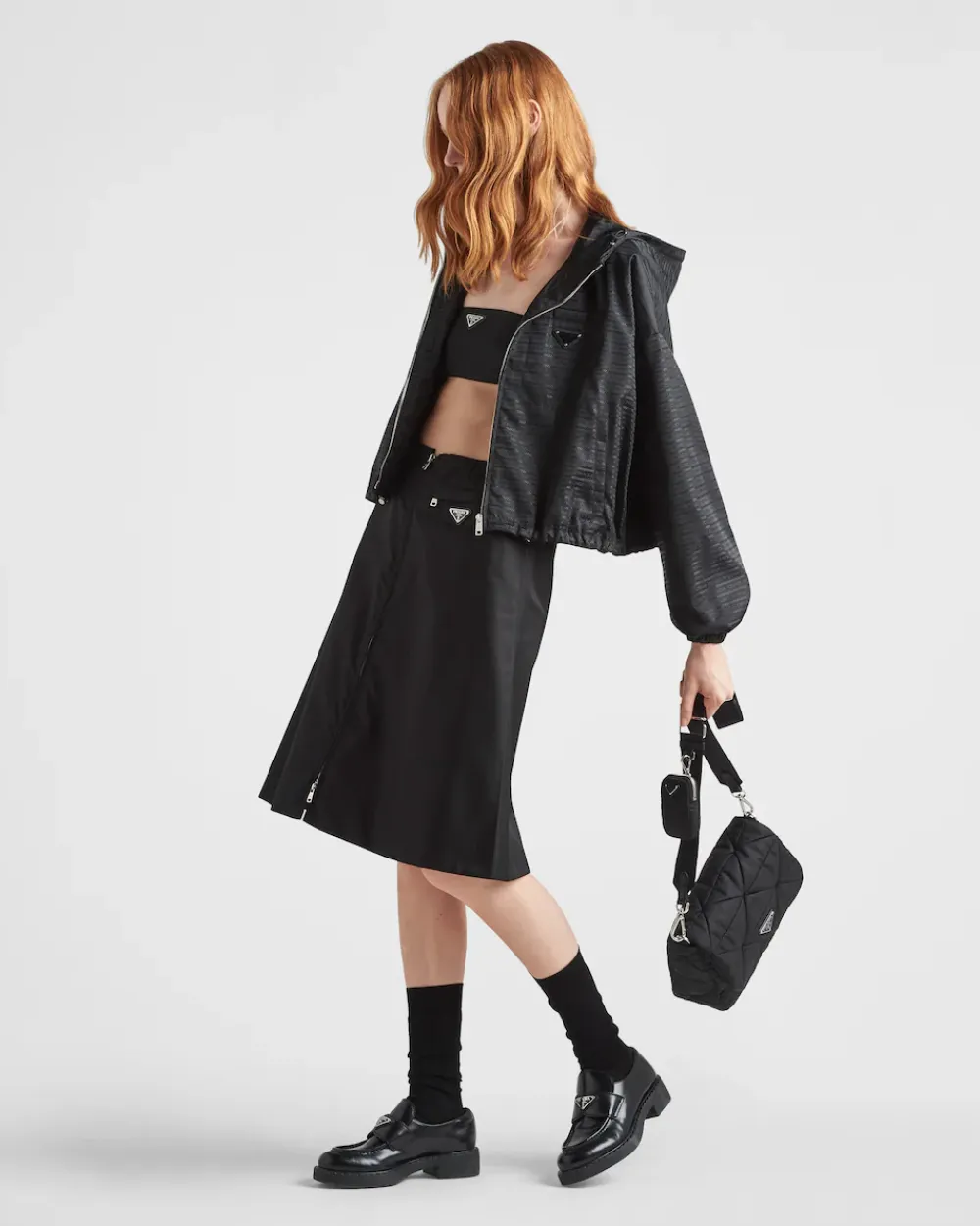 Mujer Prada COLECCIÓN FEMENINA|BOLSOS DE HOMBRO^Bandolera En Re-nylon Acolchado