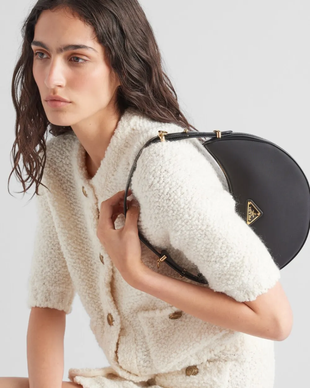Mujer Prada PRADA ARQUE’|MINIBOLSOS^Bandolera Arqué De Re-nylon Y Piel Cepillada