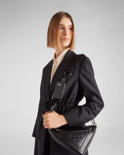 Mujer Prada BOLSOS DE HOMBRO|BOLSOS DE HOMBRO^Bandolera Triangular De Piel