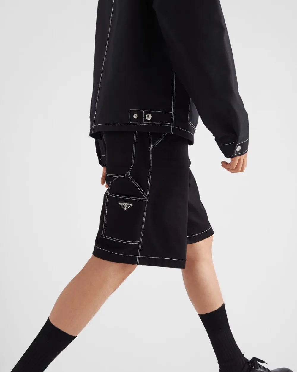 Hombre Prada PANTALONES Y BERMUDAS^Bermudas De Algodón Elástico