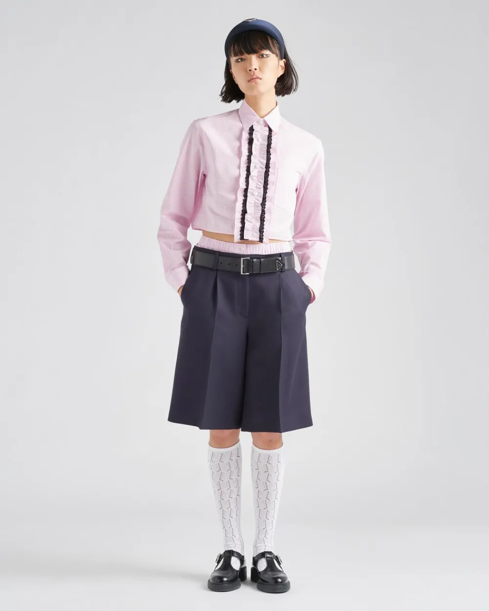 Mujer Prada PANTALONES LARGOS Y CORTOS^Bermudas De Gabardina