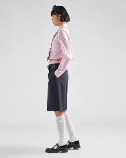 Mujer Prada PANTALONES LARGOS Y CORTOS^Bermudas De Gabardina