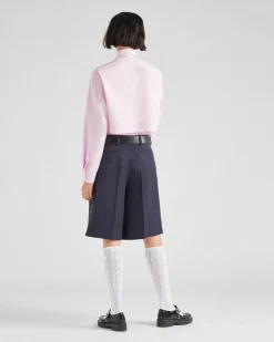 Mujer Prada PANTALONES LARGOS Y CORTOS^Bermudas De Gabardina