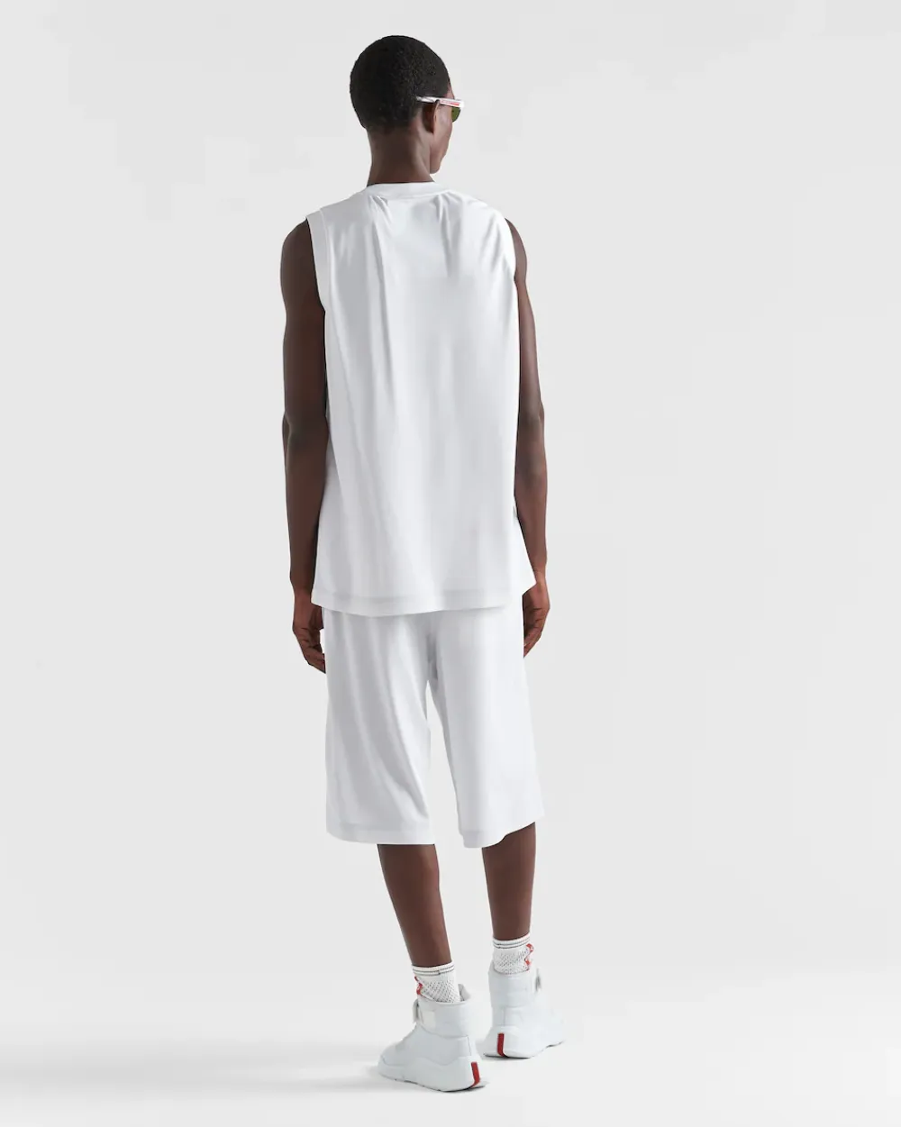 Hombre Prada ROPA^Bermudas De Piqué Con Costuras De Cinta