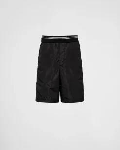 Hombre Prada ROPA DEPORTIVA Y SUDADERAS^Bermudas De Piqué Con Detalles De Re-nylon