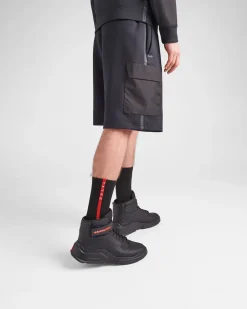 Hombre Prada ROPA^Bermudas De Punto Técnico Reciclado