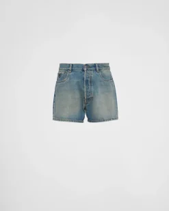 Hombre Prada TEJIDO VAQUERO^Bermudas Vaqueras