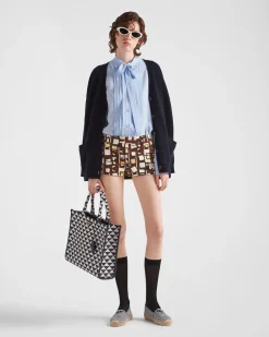 Mujer Prada CAMISAS Y TOPS^Blusa De Jacquard De Crepé De China