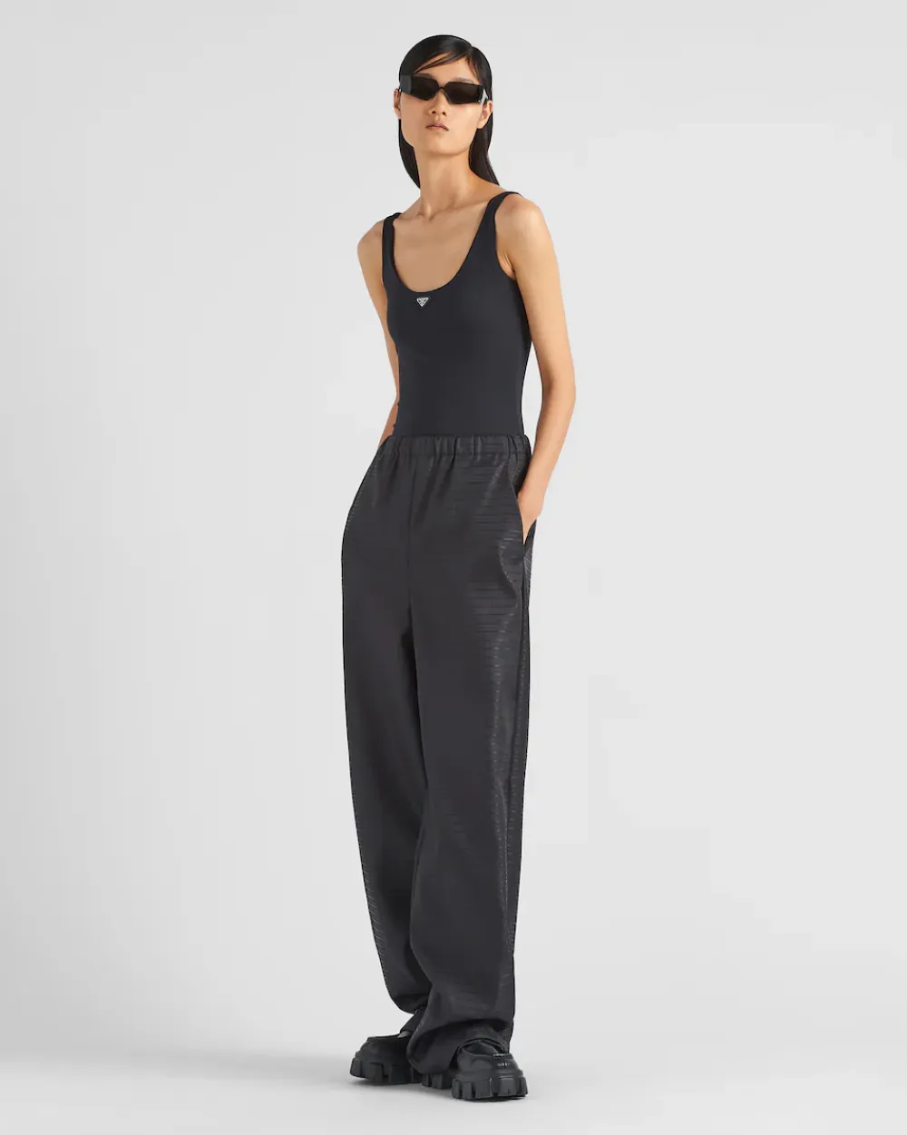 Mujer Prada CAMISETAS Y SUDADERAS|CAMISAS Y TOPS^Bodi De Punto Elástico