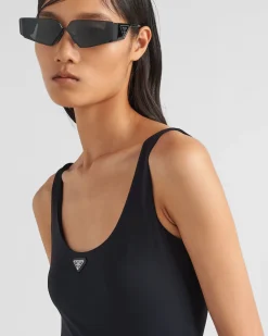 Mujer Prada CAMISETAS Y SUDADERAS|CAMISAS Y TOPS^Bodi De Punto Elástico