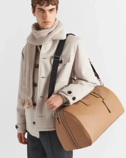 Hombre Prada BOLSOS DE VIAJE^Bolsa De Lona En Piel Saffiano