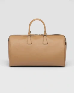 Hombre Prada BOLSOS DE VIAJE^Bolsa De Lona En Piel Saffiano