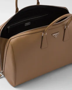 Hombre Prada BOLSOS DE VIAJE^Bolsa De Lona En Piel Saffiano