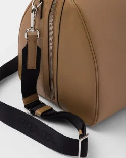 Hombre Prada BOLSOS DE VIAJE^Bolsa De Lona En Piel Saffiano