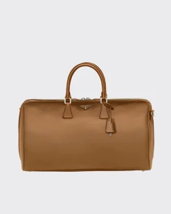 Hombre Prada BOLSOS DE VIAJE^Bolsa De Lona En Piel Saffiano