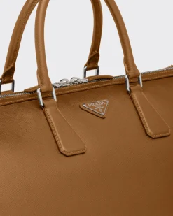 Hombre Prada BOLSOS DE VIAJE^Bolsa De Lona En Piel Saffiano