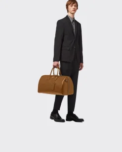 Hombre Prada BOLSOS DE VIAJE^Bolsa De Lona En Piel Saffiano