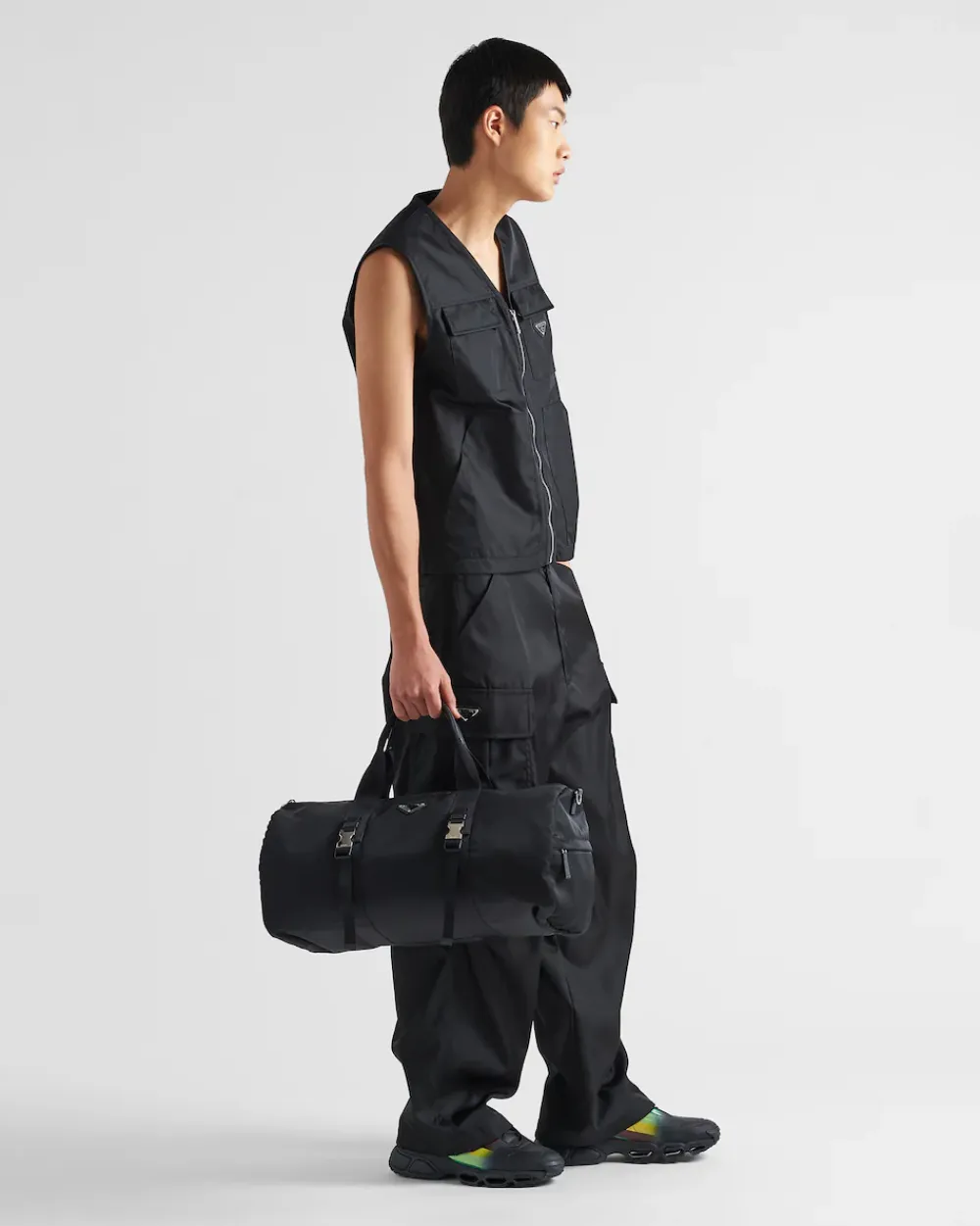 Mujer Prada COLECCIÓN MASCULINA|BOLSOS DE VIAJE^Bolsa De Lona En Piel Saffiano Y Re-nylon