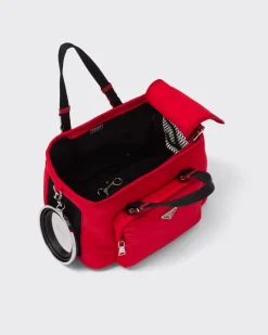 Mujer/Hombre Prada ACCESORIOS PARA MASCOTAS|ACCESORIOS PARA MASCOTAS^Bolsa Para Mascotas De Re-nylon Y Piel Saffiano