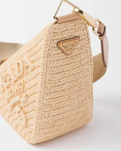 Mujer Prada PRADA SUMMER BAGS|BOLSOS DE HOMBRO^Bolso Bandolera De Croché Con Triángulo De
