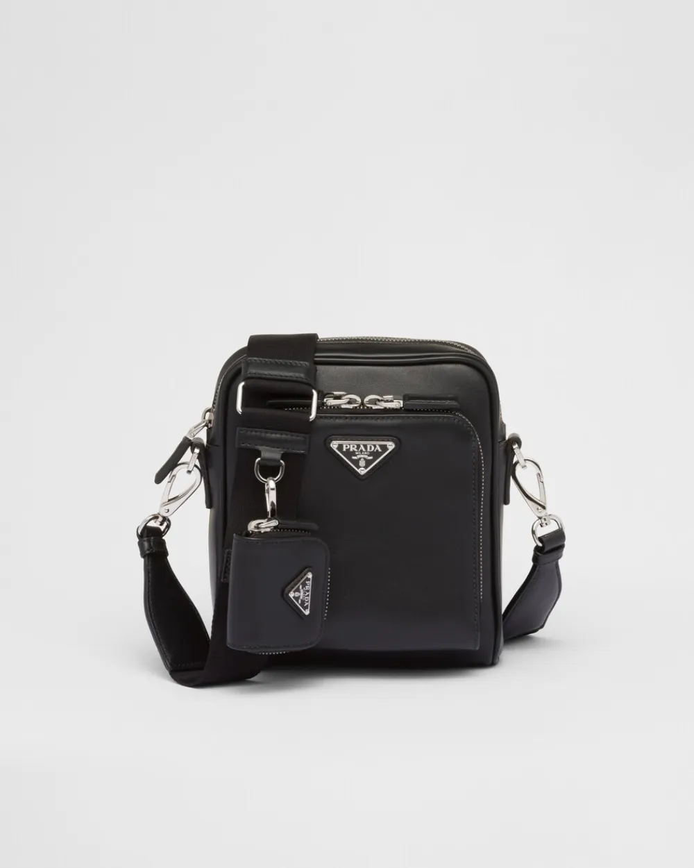 Hombre Prada BOLSOS MENSAJEROS^Bolso Bandolera De Piel Con Pouch