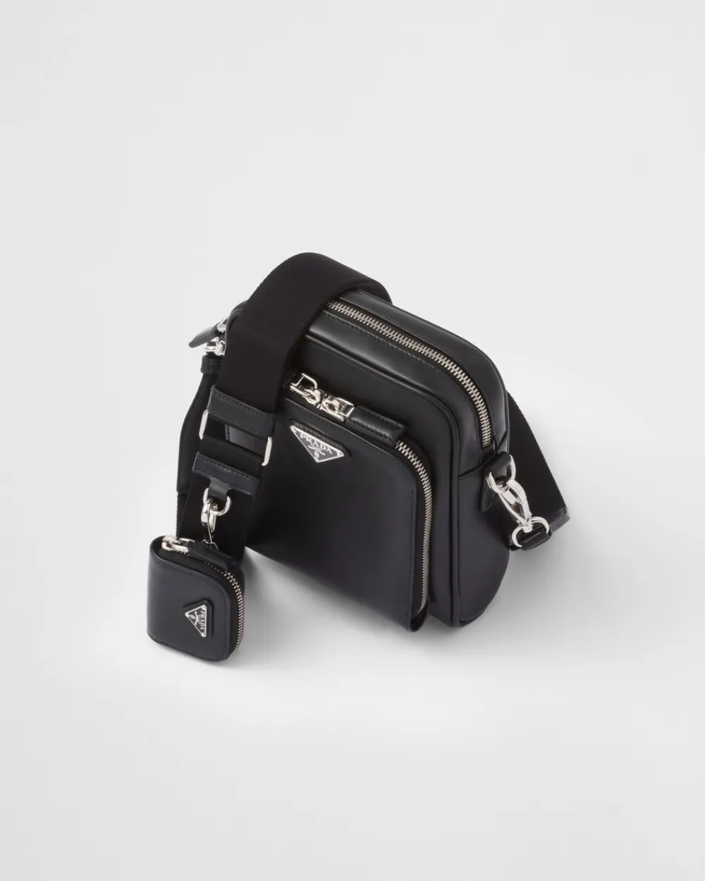 Hombre Prada BOLSOS MENSAJEROS^Bolso Bandolera De Piel Con Pouch