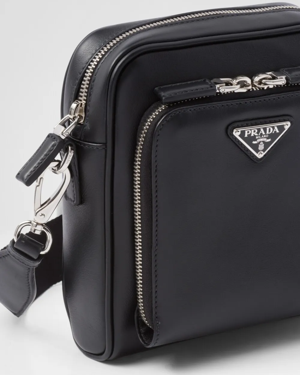Hombre Prada BOLSOS MENSAJEROS^Bolso Bandolera De Piel Con Pouch