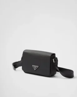 Hombre Prada BOLSOS MENSAJEROS^Bolso Bandolera De Piel Saffiano