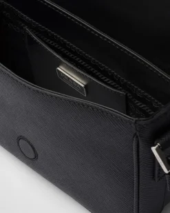 Hombre Prada BOLSOS MENSAJEROS^Bolso Bandolera De Piel Saffiano