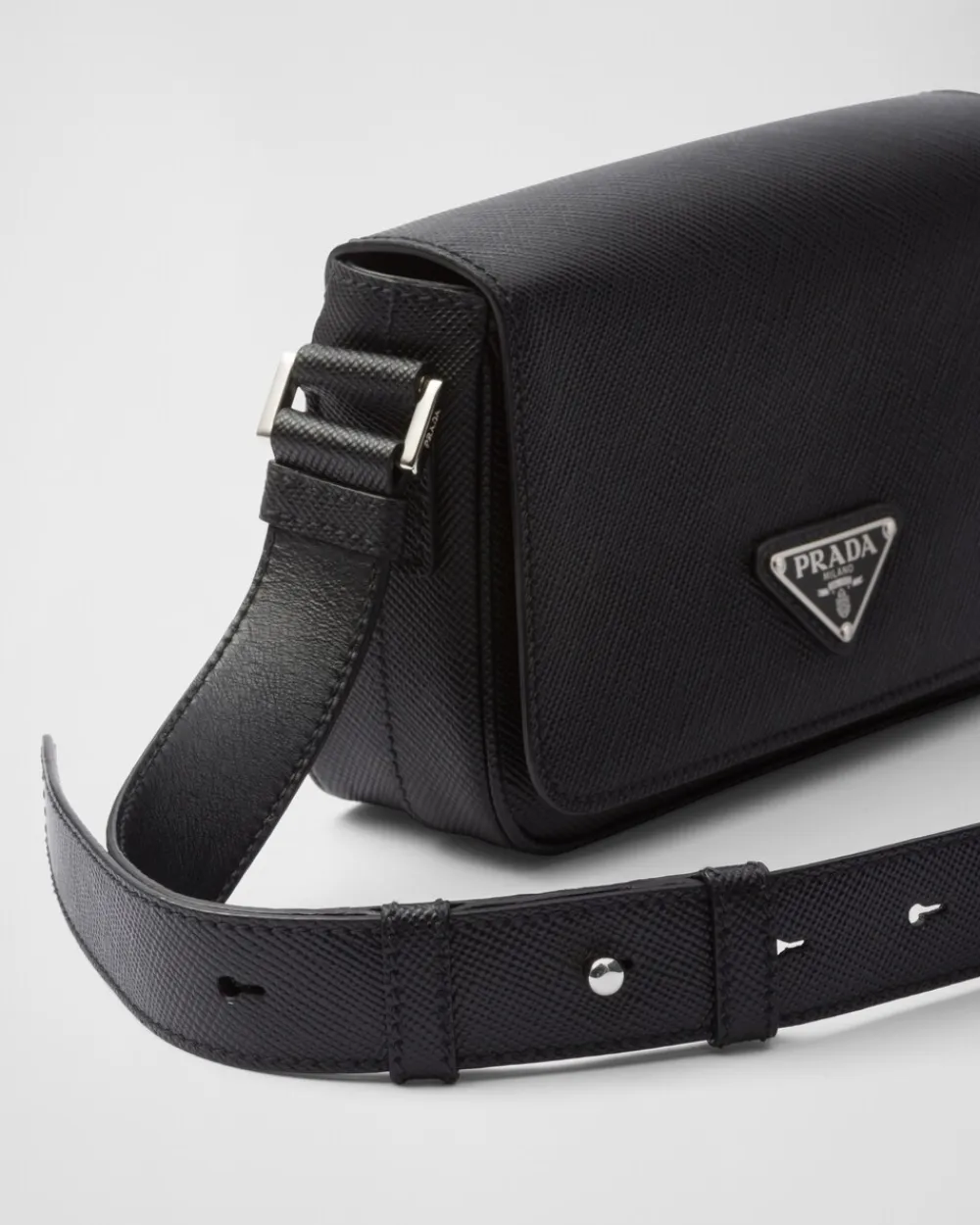 Hombre Prada BOLSOS MENSAJEROS^Bolso Bandolera De Piel Saffiano