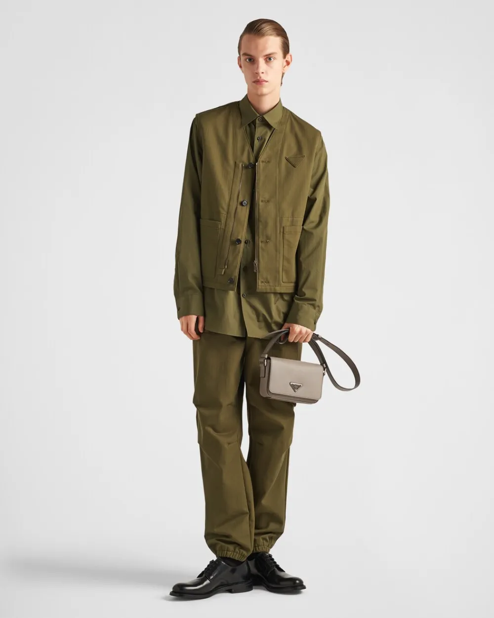 Hombre Prada BOLSOS MENSAJEROS^Bolso Bandolera De Piel Saffiano