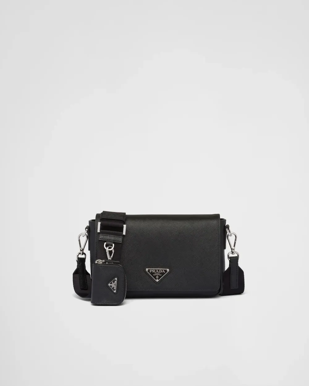 Hombre Prada BOLSOS MENSAJEROS^Bolso Bandolera De Piel Saffiano