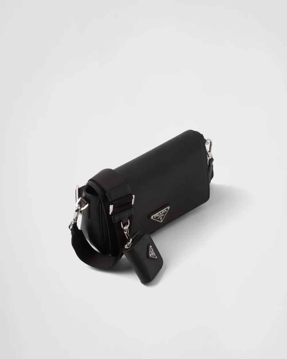 Hombre Prada BOLSOS MENSAJEROS^Bolso Bandolera De Piel Saffiano