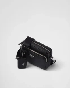 Hombre Prada BOLSOS MENSAJEROS^Bolso Bandolera De Piel Saffiano