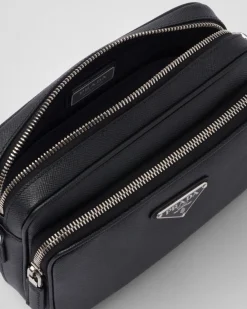 Hombre Prada BOLSOS MENSAJEROS^Bolso Bandolera De Piel Saffiano