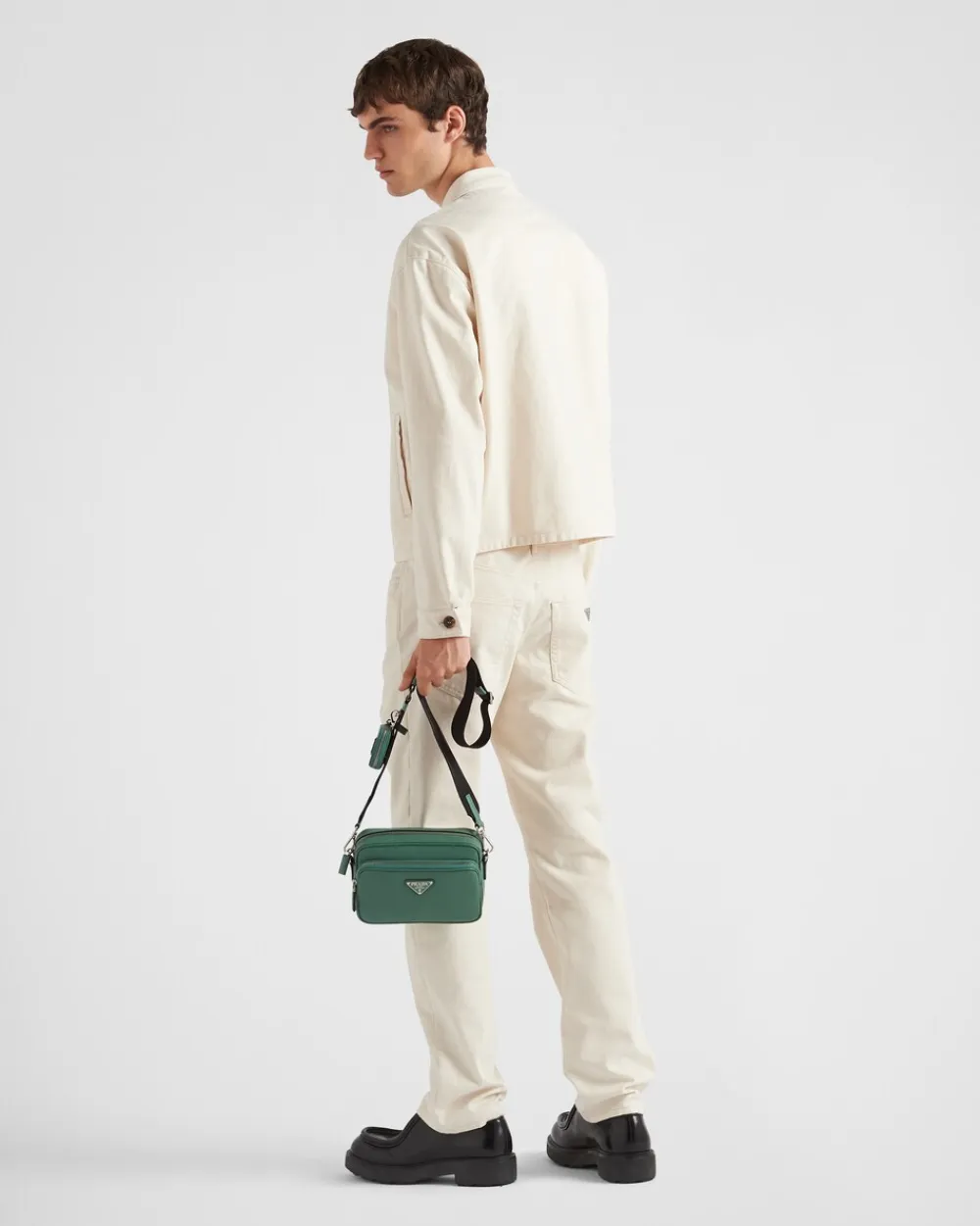 Hombre Prada BOLSOS MENSAJEROS^Bolso Bandolera De Piel Saffiano