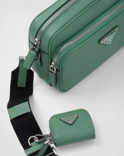 Hombre Prada BOLSOS MENSAJEROS^Bolso Bandolera De Piel Saffiano