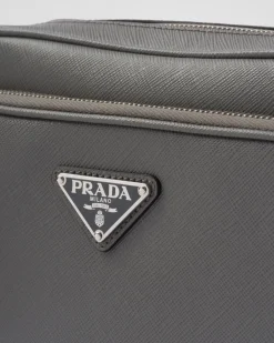 Hombre Prada BOLSOS MENSAJEROS^Bolso Bandolera De Piel Saffiano