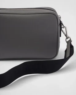 Hombre Prada BOLSOS MENSAJEROS^Bolso Bandolera De Piel Saffiano