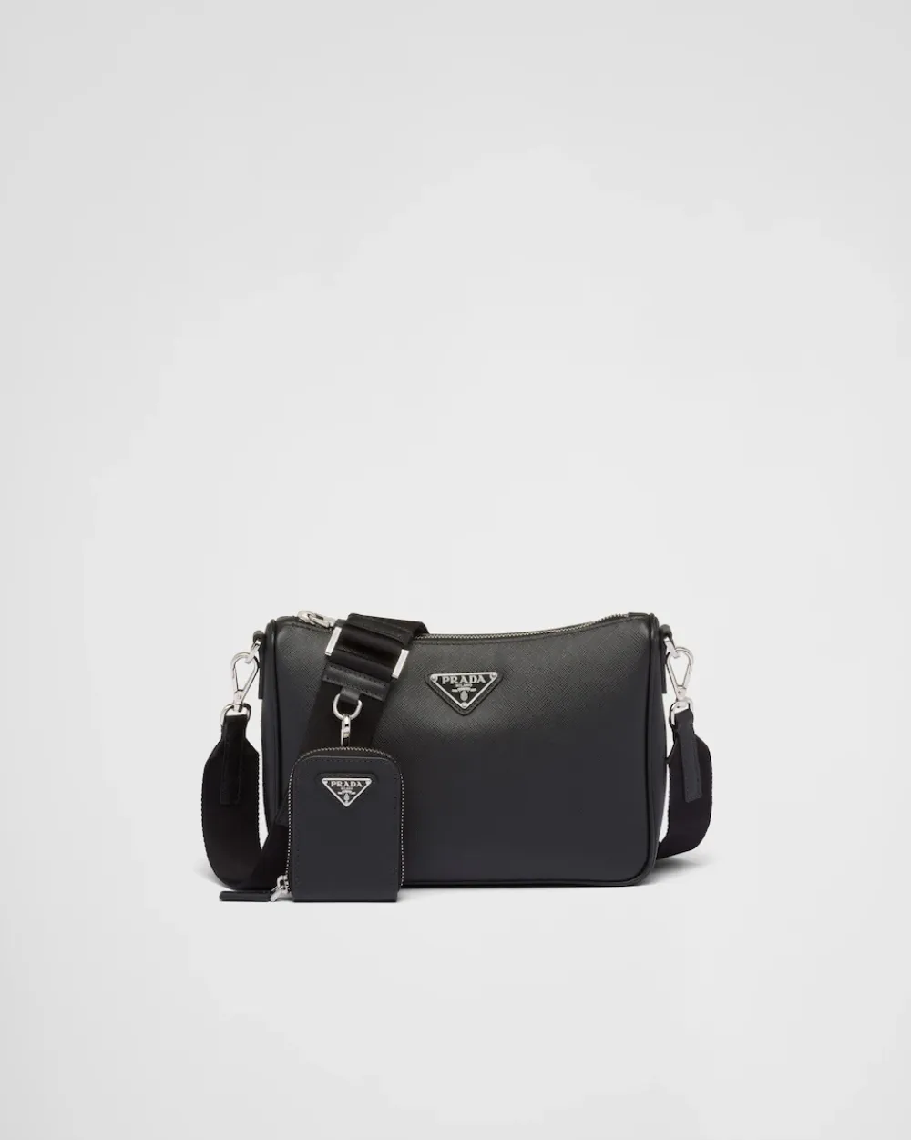 Hombre Prada BOLSOS MENSAJEROS^Bolso Bandolera De Piel Saffiano