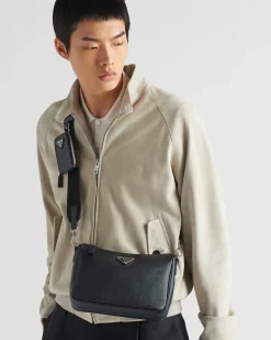 Hombre Prada BOLSOS MENSAJEROS^Bolso Bandolera De Piel Saffiano