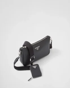 Hombre Prada BOLSOS MENSAJEROS^Bolso Bandolera De Piel Saffiano
