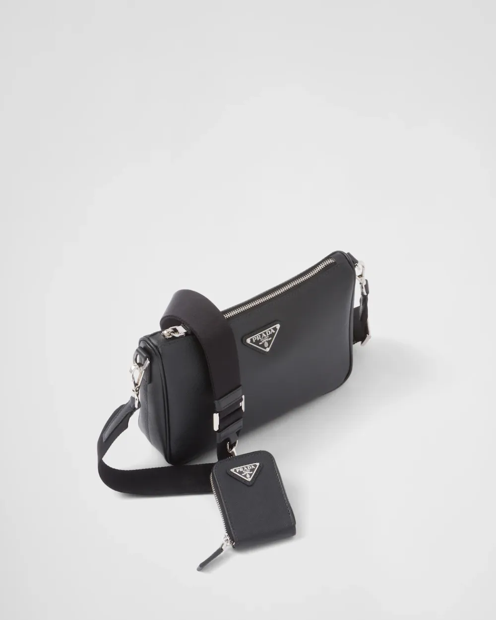 Hombre Prada BOLSOS MENSAJEROS^Bolso Bandolera De Piel Saffiano