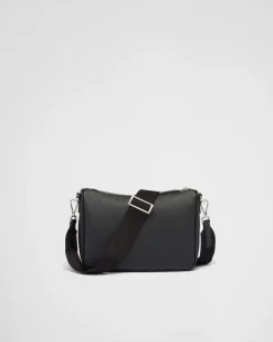 Hombre Prada BOLSOS MENSAJEROS^Bolso Bandolera De Piel Saffiano