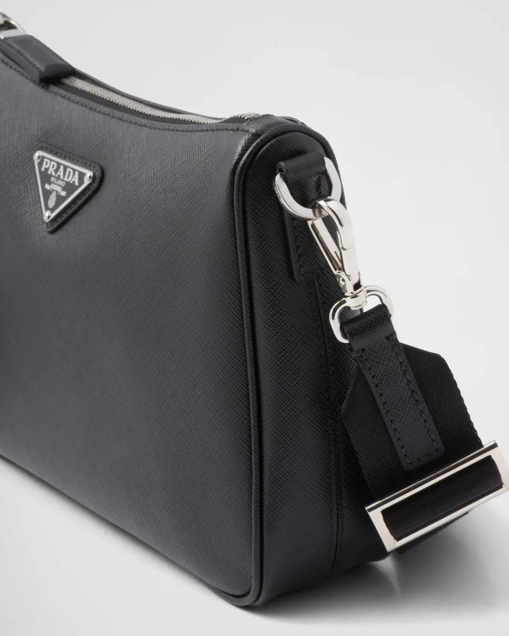 Hombre Prada BOLSOS MENSAJEROS^Bolso Bandolera De Piel Saffiano