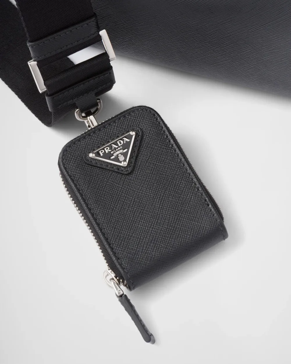 Hombre Prada BOLSOS MENSAJEROS^Bolso Bandolera De Piel Saffiano