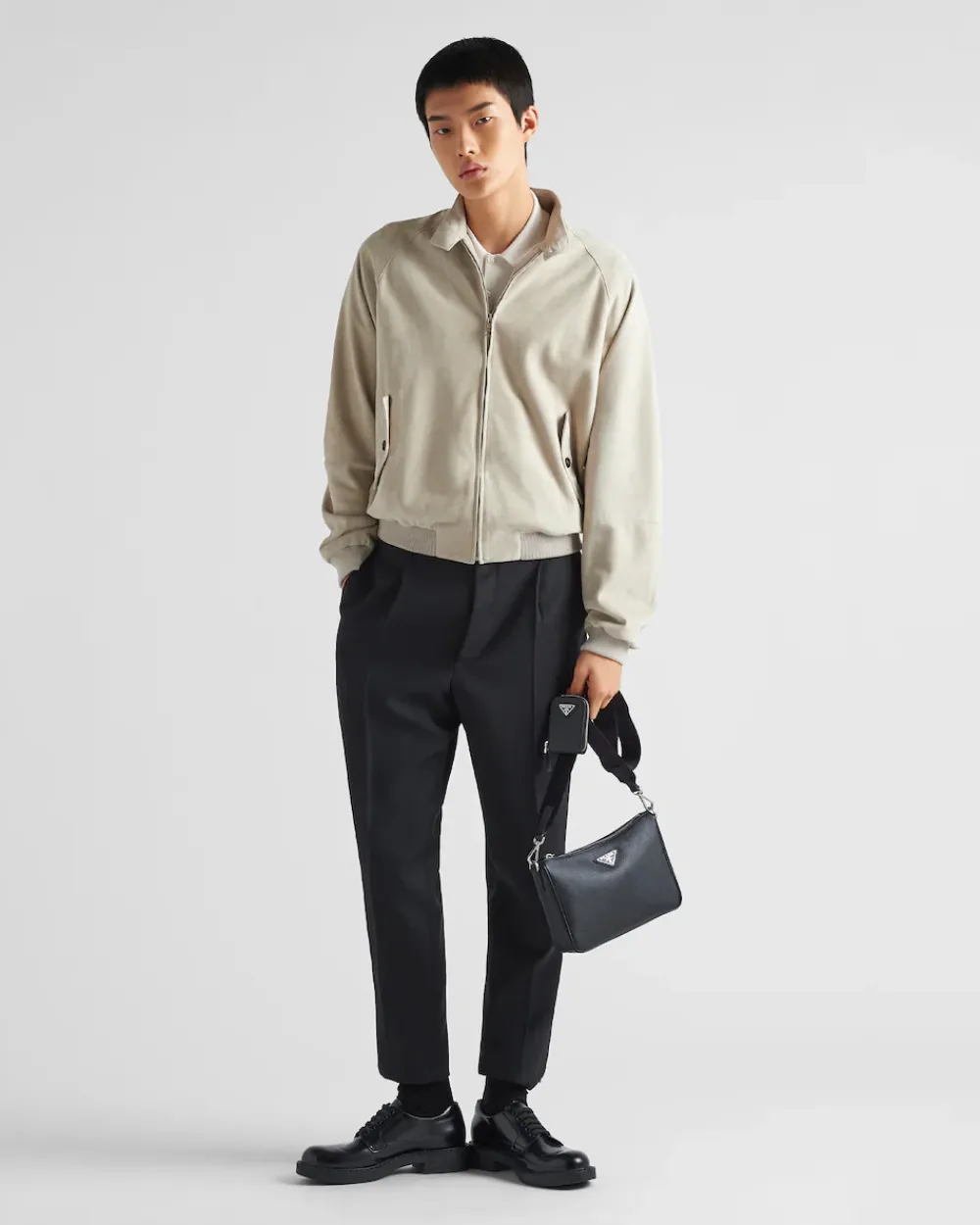 Hombre Prada BOLSOS MENSAJEROS^Bolso Bandolera De Piel Saffiano