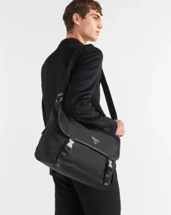 Prada COLECCIÓN MASCULINA^Bolso Bandolera De Re-nylon Y Piel Saffiano