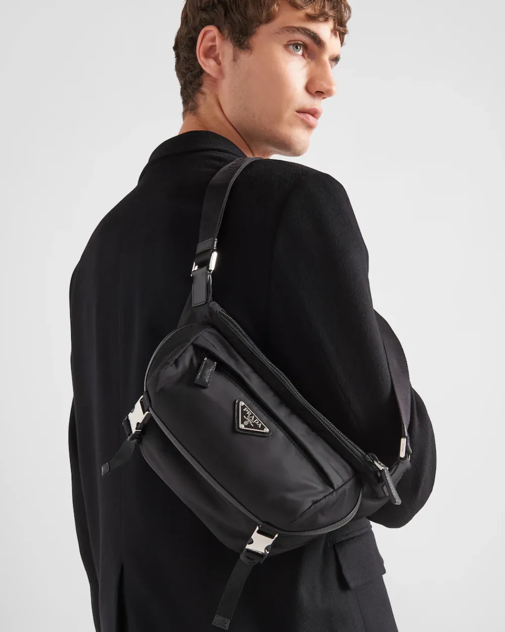 Hombre Prada COLECCIÓN MASCULINA|BOLSOS MENSAJEROS^Bolso Bandolera De Re-nylon Y Piel Saffiano