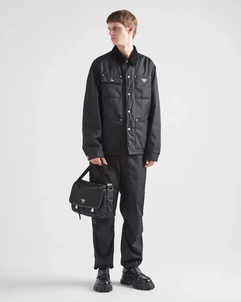 Hombre Prada COLECCIÓN MASCULINA|BOLSOS MENSAJEROS^Bolso Bandolera De Re-nylon Y Piel Saffiano